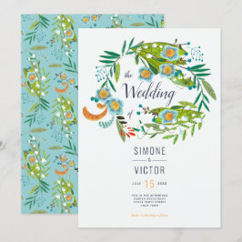 Convites Boho Moderno Floral Lírio do Vale Casamento