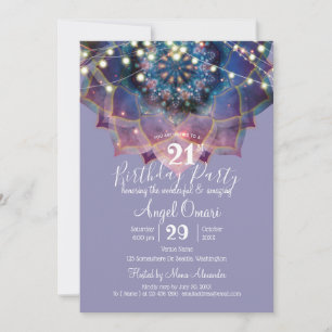 Convites Boho Nebula Bloom   Design Mandala