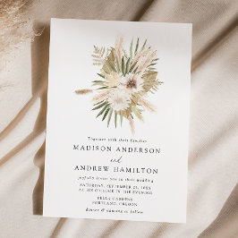 Convites Boho Neutral Flores Tropicais Casamento