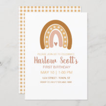 Boho Neutral Rainbow Birthday