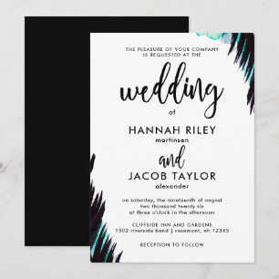 Convites Boho Nights Black and White Weding