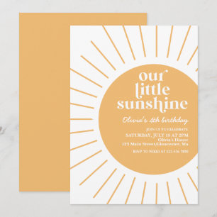 Convites boho nosso pequeno aniversário de sol