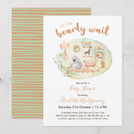 Convites Boho Nursery, podemos esperar Chá de fraldas