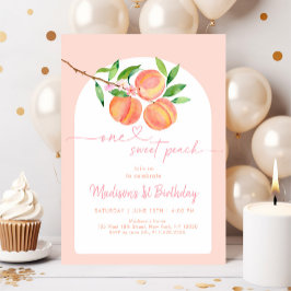 Convites Boho One Sweet Peach Birthday