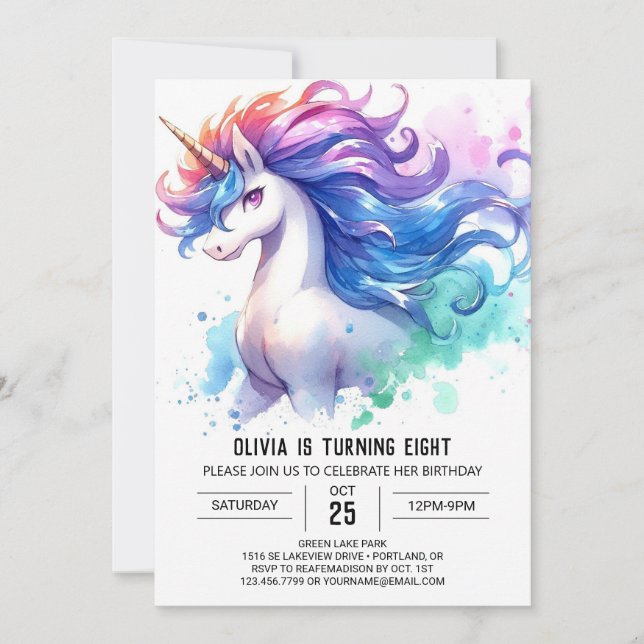 Convites Boho Online Horse Birthday (Frente)