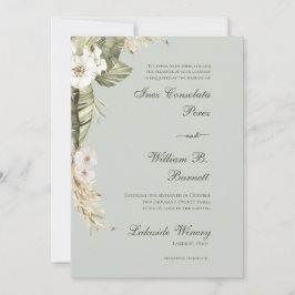 Convites Boho Orchid Sage Wedding