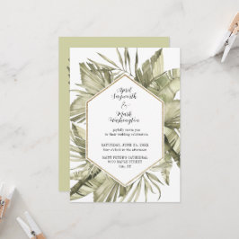Convites Boho Palm Folaf Wedding Frame
