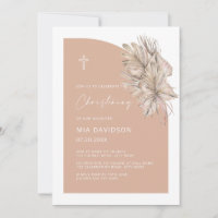  Boho Palm Half Arch Blush Pink Christening