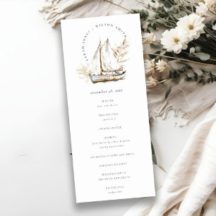 Convites Boho Palm Sailboat Seascape WedProgram