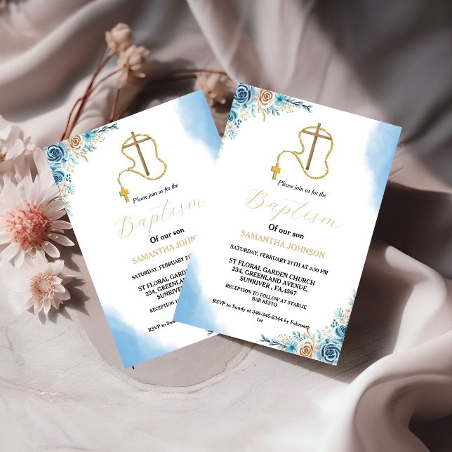 Convites Boho Pampas Grass Rainbow Girl BAptism Christening (Criador carregado)