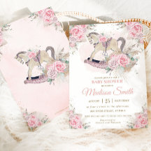 Boho Pampas Grass Rosa Floral, Rosa, Bebê de Caval