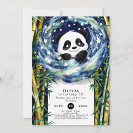 Convites Boho Panda Cute Birthday