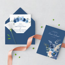 Boho pastel azul & blush chic floral Wedal