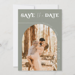 Convites Boho Photo   Moderno Save the Date 