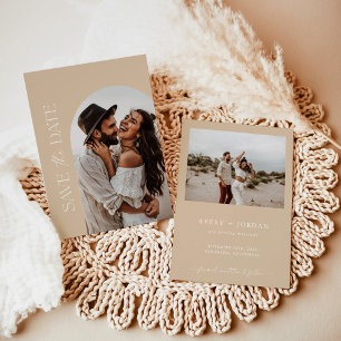 Convites Boho Photo Save the Date (Foto do Boho Salva a dat