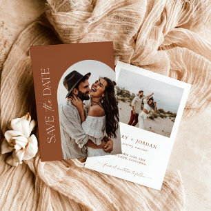 Convites Boho Photo Save the Date (Foto do Boho Salva a dat