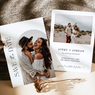 Convites Boho Photo Save the Date (Foto do Boho Salva a dat