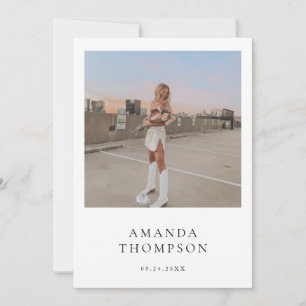 Convites Boho Photo Sweet 16th Birthday, minimalista modern