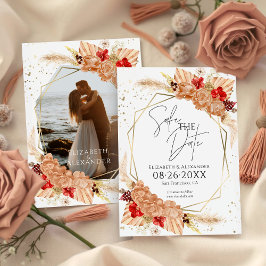 Convites Boho Photo | Terracotta Casamento Exceto Data