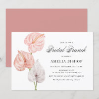 Boho Pink Anthuriums Tropical Floral Bridal Brunch