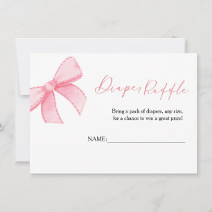 Convites Boho Pink Daiper Raffle para Placa de chá de frald