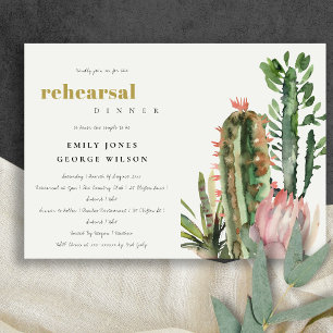 CONVITES BOHO PINK FOLIAGEM FLORAL DE CACTI JANTO REHEARSAL