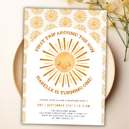 Convites Boho Primeira Viagem À Volta Da Festa Do primeiro 