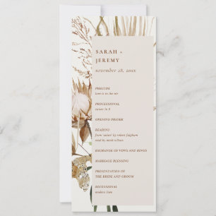 Convites Boho Protea Dried Palm Floral