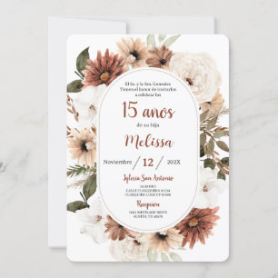 Convites Boho Quinceañera