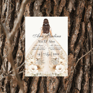 Convites Boho Quinceanera Espanhol