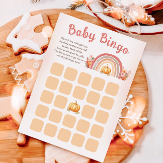 Convites Boho Rainbow Little Pumpkin Fall Chá de fraldas