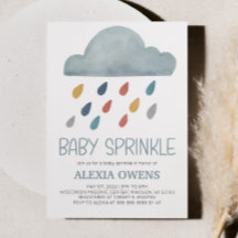 Boho Rainbow Raincloud Rain Chá de fraldas Sprinkl