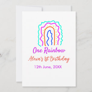 Convites Boho Rainbow, um aniversário de crianças brilhante