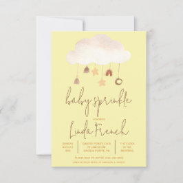 Convites Boho Raincloud & Star Sprinkle Neutro de Gênero