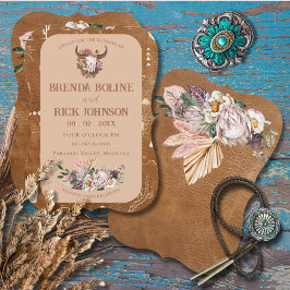 Convites Boho Ranch Desert Tan Weditation