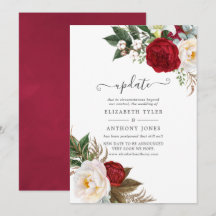 Boho Red and White Floral Wedation Update