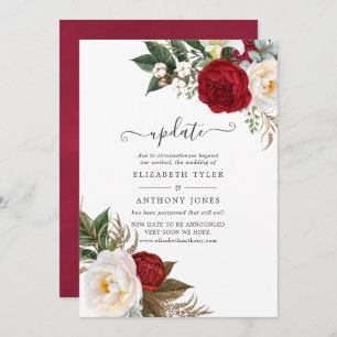 Convites Boho Red and White Floral Wedation Update