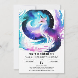 Convites Boho Red Fox Adventure Aniversário