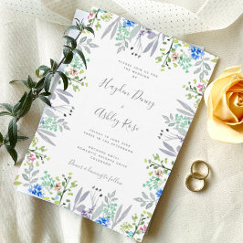 Convites Boho romântico romântico de Casamento Floral Boho 