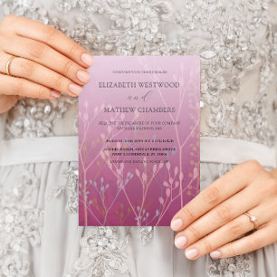 Convites Boho Rosa Grãos Selvagens E Casamento Foliar