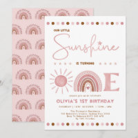 Boho Rosa Pequena Rapariga do Arco-Íris Sunshine A