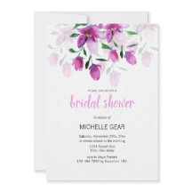 Boho Roxo Rosa Floral Aquarela Pintada à Mão