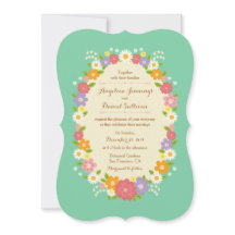 Boho Rustic Floral Wreath Wedding (Mint)