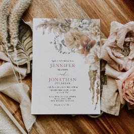 Convites Boho Rustic Pampas Grass Invitation