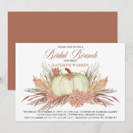 Convites Boho Rustic Pampas Grass | Pumpkin Bridal Brunch