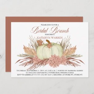 Convites Boho Rustic Pampas Grass   Pumpkin Bridal Brunch