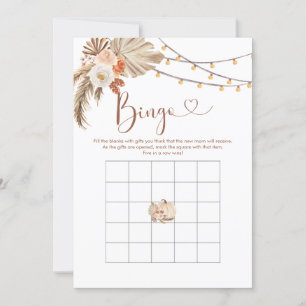 Convites Boho Rustic Pumpkin Fall in Love Chá de fraldas Bi