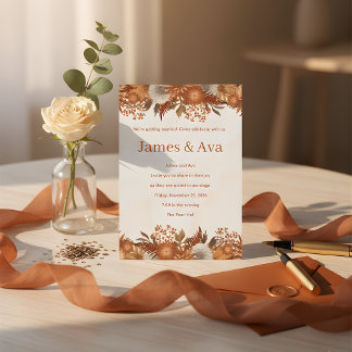 Convites Boho Rustic Theme wedding Invitation