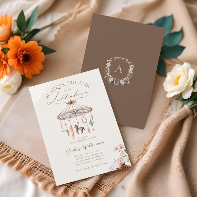 Convites Boho Rustic Wagon Wheel Mobile Western Chá de fral (Boho Rustic Wagon Wheel Mobile Western Baby Shower Invitation)