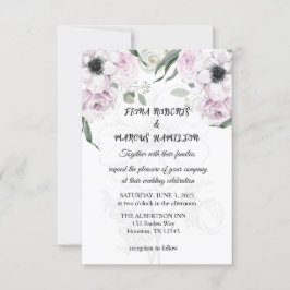 Convites Boho Rustic Weditation - Elegante Floral